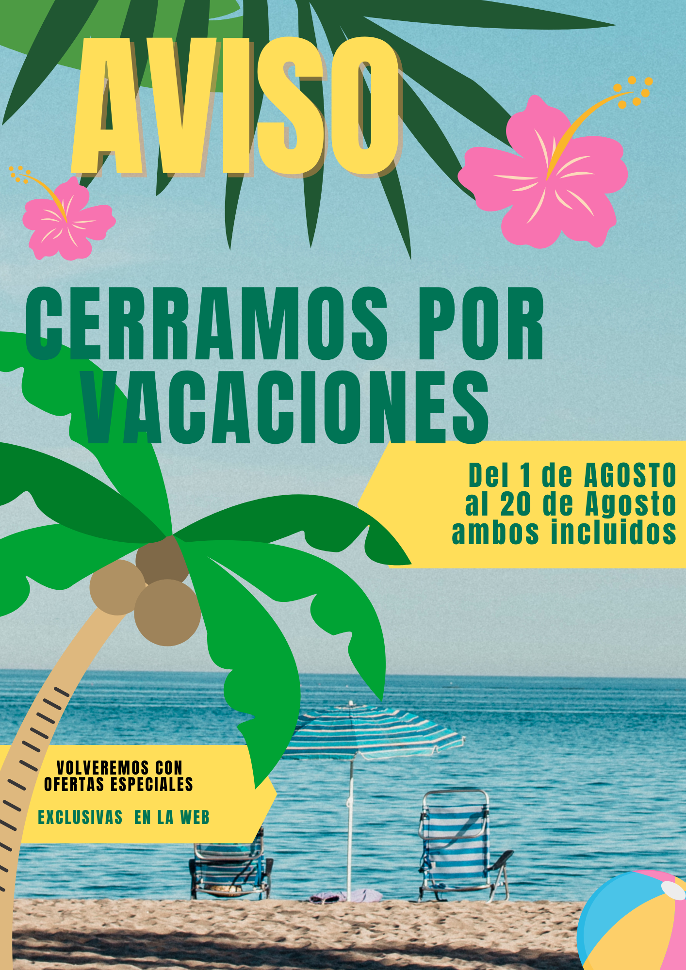CERRADO POR VACACIONES